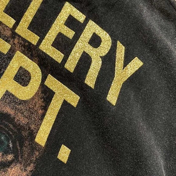 Gallery Dept. Geometric Figures and Portrait Print Short Sleeve Black